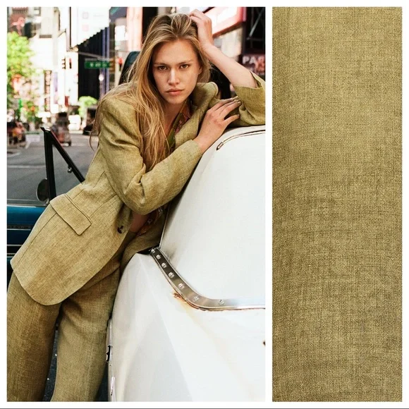 Zara | Jackets & Coats | Nwt Zara Oilmustard 0 Linen Full